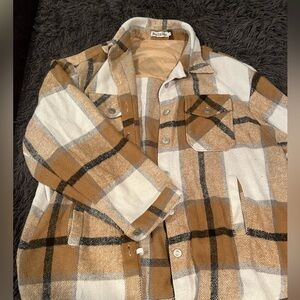Flannel Jacket with fleece inside. Super soft!